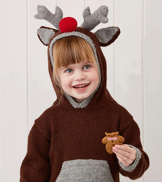 Little Deer Reindeer Hoodie Scheepjes